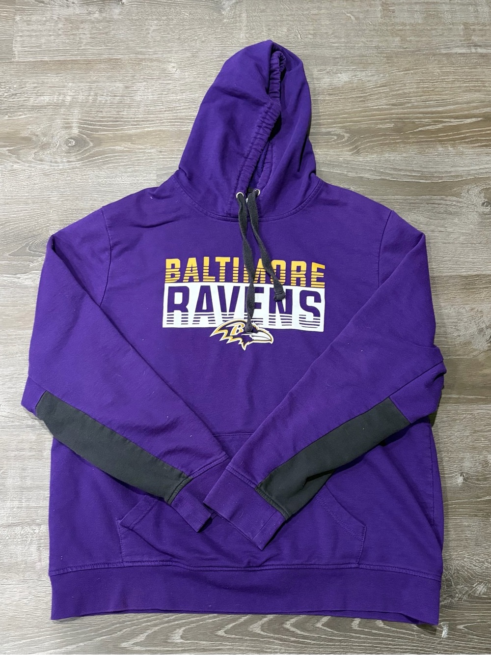 NFL Team Apparel Baltimore Ravens Hoodie Sweatshirt Mens XL Purple Graphic Pullo